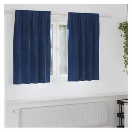 vidaXL Verdunkelungsvorhänge 2 pcs Dunkelblau 140 x 140 cm Samt