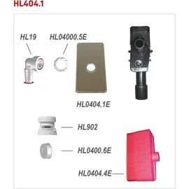Ferrari Srl HL Hutterer & Lechner HL404.1 WG-UP-Siphon DN40/50 m. Rohrbelüfter HL902 - 110x225mm, 1 Stk.