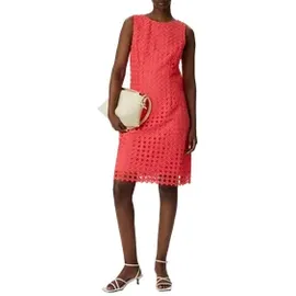 Comma, Tailliertes Spitzenkleid Koralle 44