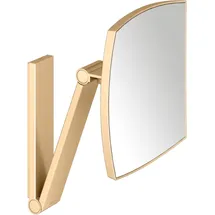 Keuco iLook_move Kosmetikspiegel eckig, 5-fache Vergrößerung, Wandmodell, Messing gebürstet