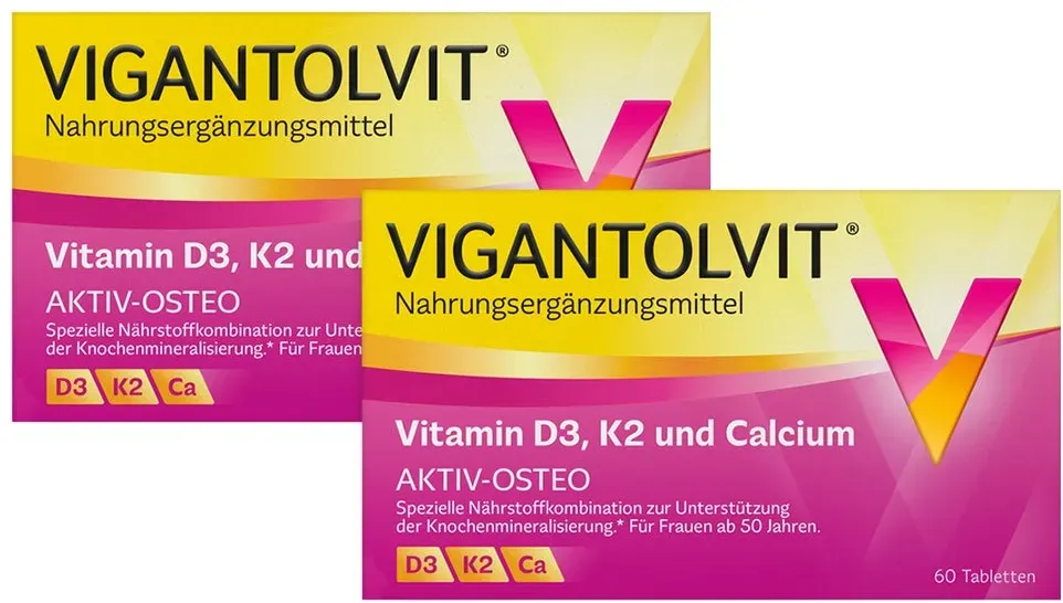 VIGANTOLVIT Vitamin D3 K2 Kalzium 2X60 St