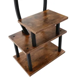 Lemodo Pflanzenregal mit 8 Ablagen 122 x 30 cm Braun