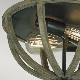 Elstead Lighting Allier 2 Leuchtmittel Eiche grau