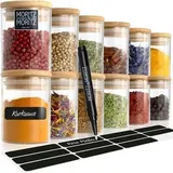 Moritz & Moritz Gewürzgläser-Set rund, je 125ml - Stift 12tlg.