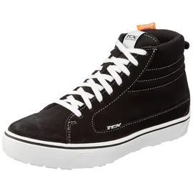 TCX Street 3 WP, wasserdichte Motorradschuhe, Mann, Schwarz/Schwarz/Weiß, 41