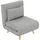Homcom Schlafsessel 3 in 1 Polyester 72 x 79 x 78 cm Hellgrau mit Lendenkissen