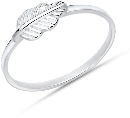 Schmaler Ring Leaf 925er Silber Blatt