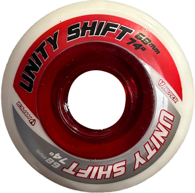 HYPER UNITY SHIFT 68mm/74a 4er Rollenset white/red