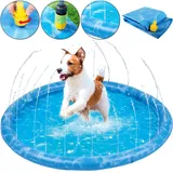 Hundepool Sprinkler Ø100cm Schwimmbecken Hund Plansch Becken Swimming Splash Pad