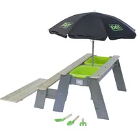 EXIT TOYS Aksent Sand-, Wasser- und Picknicktisch mit Sonnenschirm