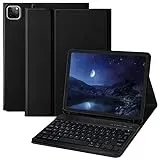 aMZCaSE Tastatur Hülle für iPad Air 5.und 4.Gen 10,9" 2024/2022/2020, iPad Pro 11" Tastatur Hülle 2024/2022/2021/2020/2018, Abnehmbare Bluetooth-Tastatur mit Stifthalter für iPad 11" 1./2./3. Gen