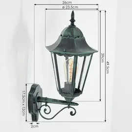 hofstein Wandleuchte (E27)  IP44 Schwarz/Grün