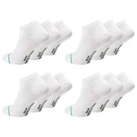 Paolo Renzo Sneakersocken Geruchshemmend (12-Paar) Atmungsaktive Unisex Sneaker Socken aus hochwertiger Bambus Viskose weiß 43-46