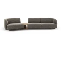 Micadoni Sofa Miley, modular 3-Sitzer grau