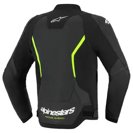 Alpinestars GP Force V2 Airflow, Lederjacke - Schwarz/Neon-Gelb/Weiß / 52
