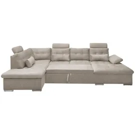 ed exciting design ED Lifestyle Medan U Sofa 3-teilig Holzwerkstoff/Nosag - Braun