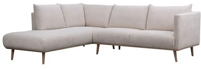 JAKOBSEN COPENHAGEN Ecksofa Mille Stoff Beige Ecru