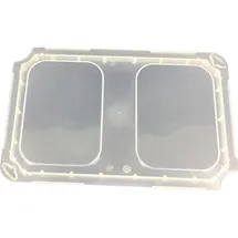 Surplus Eurobox-System Deckel für Einsatzkasten 1/4 gekreuzt Transparent