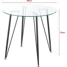 [en.casa] Huittinen Ø 80 cm schwarz