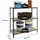 Proregal Schwerlastregal Baby Muli HxBxT 90 x 80 x 40 cm 3 Fachböden Fachlast 150 kg Anthrazit