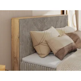 MKS Meble WOOD CLASSIC KING 140 x 200 cm H3 Hellbraun