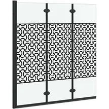 vidaXL Duschabtrennung Schwarz und Transparent 130 x 130 cm