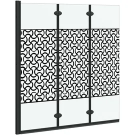 vidaXL Duschabtrennung Schwarz und Transparent 130 x 130 cm
