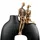 Casablanca by Gilde Casablanca Vase Movement - Kunstharz - schwarz - Metallische Optik - Breite 23cm - Mann - Frau Form