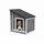 Relaxdays Hundehütte 77 x 71 x 58 cm Holz Grau/Weiß