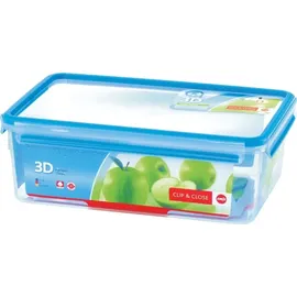 Emsa Frischhaltedose CLIP & CLOSE 11,1 cm hoch transparent 5,4 l, blau