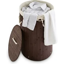 Relaxdays 3 x Bambus rund braun