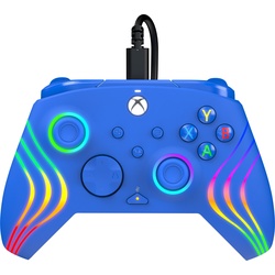 PDP Afterglow Wave (PC, Xbox Series X, Xbox Series S), Gaming Controller, Blau