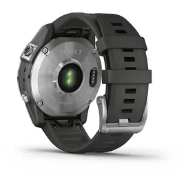 Garmin Fenix 7 Standard silber mit graphitfarbenem Armband