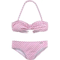 Buffalo Bandeau-Bikini "Karo Kids", Mädchen, Gr. 146/152, N-Gr, rosa