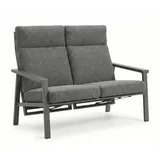 MWH Das Original Royal Garden Focosa 2-Sitzer Sofa Rückenlehne verstellbar anthrazit