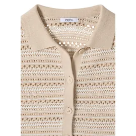 Cecil Cardigan mit Polokragen Beige L