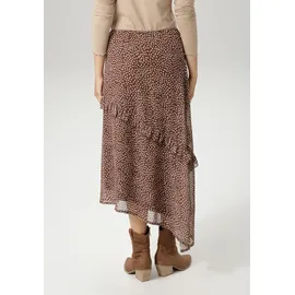 Aniston CASUAL Midirock Damen Gepunktet Braun 40