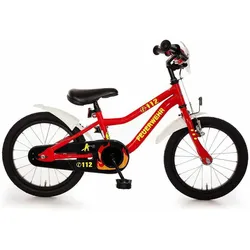 BACHTENKIRCH Kinderfahrrad FEUERWEHR 16 Zoll 16