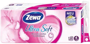 Zewa Ultra Soft Toilettenpapier, 4-lagig, Toilettentuch für den persönlichen Pflegemoment, 1 Paket = 10 Packungen à 2 x 150 Blatt