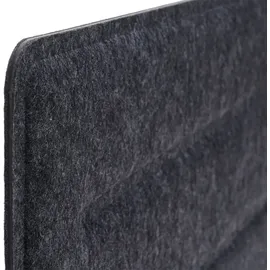 Mendler Tischtrennwand HWC-G76, Büro-Sichtschutz Schreibtisch Pinnwand, Schallschutz Stoff/Textil mit Prägung ~ 100x30cm schwarz