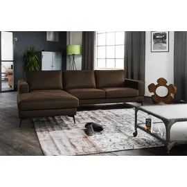 KAWOLA Sofa BLOOM dunkelbraun