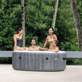 Intex Pure Spa Bubble GreyWood XXL Deluxe 216 x 71 cm grau 28442