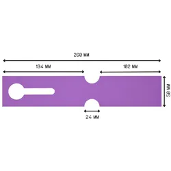 CombiCraft Schlaufenetiketten 260 x 50 mm in lila - Verpackung mit 500 Stück