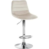 CLP Barhocker Lex Samt creme/chrom