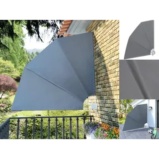 Balkonfächer 210 x 210 cm grau