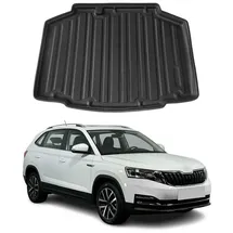 Omac Kofferraumwanne Laderaumwanne kompatibel mit Skoda Kamiq 2019-2026 Gummi TPE Schwarz