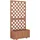 Outsunny Hochbeet Pflanzkasten mit Rankgitter 72,5 x 31,5 cm Tannenholz Beige