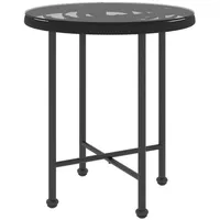 vidaXL Gartentisch Ø 50 x 55 cm Braun/Schwarz