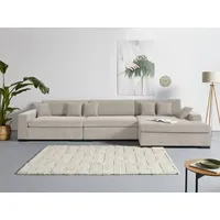 Sofa-Eckelement GUIDO MARIA KRETSCHMER HOME & LIVING "Skara XXL L-Form" Polsterelemente Gr. Samtvelours, rechts, Federkernpolsterung, beige (natur) Lounge-Sofa XXL mit Federkern-Polsterung, in vielen Bezugsvarianten