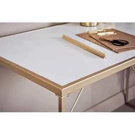 Jahnke Glam Desk Gold/MARMOR WS Schreibtisch, Metal, One Size